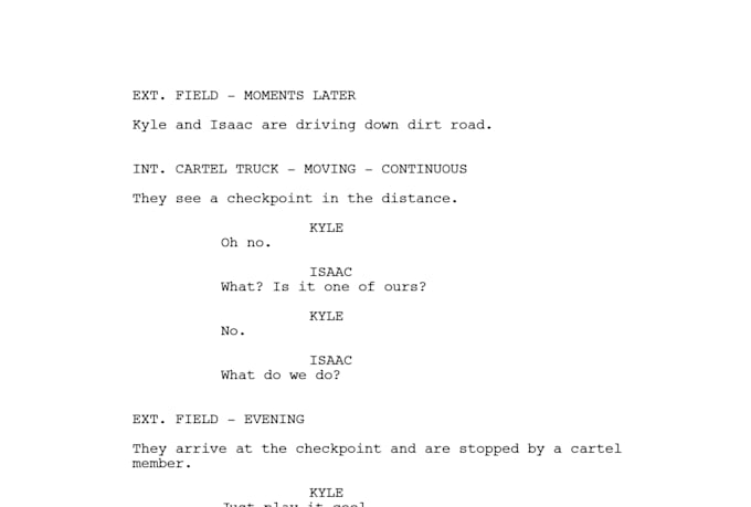write or edit your screenplay for a film or pilot
